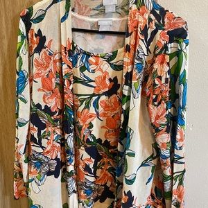 Chico’s Size 2 floral 3 piece outfit.